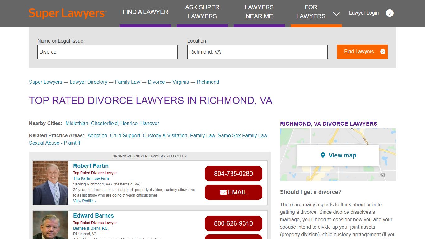Best Richmond, VA Divorce Attorneys | Super Lawyers
